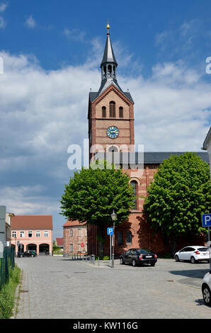 Peitz, bassa sede tiepida, protestanti chiesa del paese, Niederlausitz, evangelische Stadtkirche Foto Stock