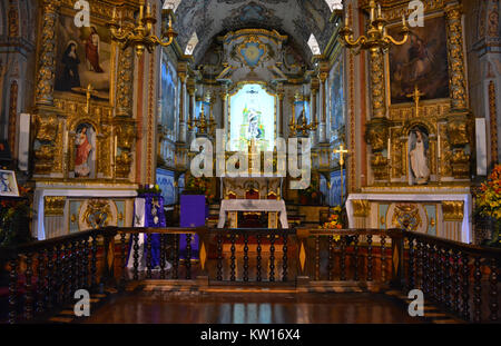 Interno della Igreja Matriz de São Vicente, Sao Vicente, Madeira, Portogallo Foto Stock