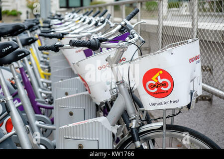 % Citybike noleggio bici a regime, Vienna, Austria Foto Stock