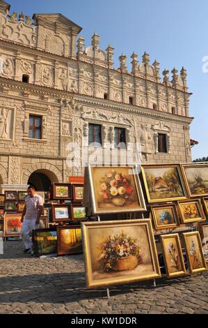 San Nicola (sinistra) e San Cristoforo (destra) townhouses. Kazimierz Dolny, Lublino voivodato, Polonia. Foto Stock