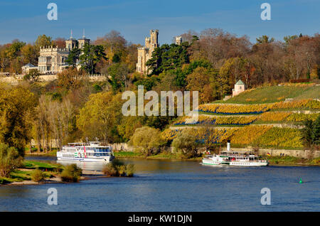 Dresdener Elbschlösser und Dinglingers Weinberg Foto Stock