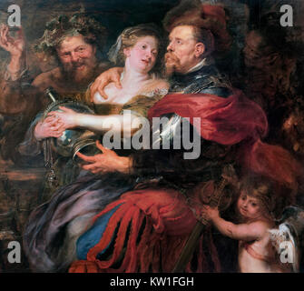 Venere e Marte da Peter Paul Rubens (1577-1640), olio su pannello, c.1632-35 Foto Stock