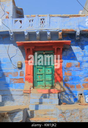 Casa colorati cityscape di Jodhpur India Foto Stock