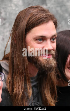 Tom Payne assiste la convenzione di Hollywood a Tokyo in Giappone il 29 dicembre 2017. Cast di serie televisive di successo The Walking Dead hanno partecipato all'evento e ha firmato autografi per i fans. Credito: AFLO/Alamy Live News Foto Stock