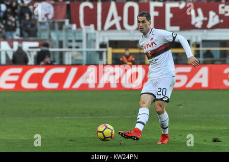 Torino, Italia. 30 Dic, 2017. Aleandro Rosi (Genova CFC) durante la serie di una partita di calcio tra Torino FC e Genoa CFC allo Stadio Grande Torino il 30 dicembre, 2017 a Torino, Italia. Credito: FABIO PETROSINO/Alamy Live News Foto Stock