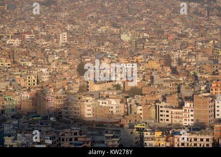 Angolo di alta vista di Kathmandu, Nepal Foto Stock