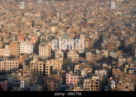 Angolo di alta vista di Kathmandu, Nepal Foto Stock