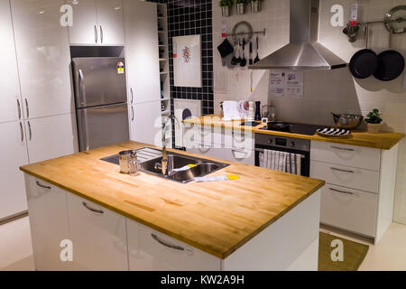 Cucina modello a Ikea Showroom di Tempe, Sydney, Australia Foto Stock