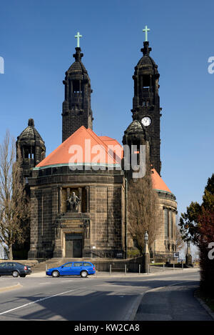 A Dresda, la Chiesa di Cristo in Strehlen, Christuskirche in Strehlen Foto Stock
