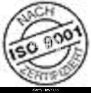 ISO 9001 è uno standard internazionale che specifica i requisiti per i sistemi di gestione della qualità (QMS). È ampiamente riconosciuto e utilizzato in vari settori per garantire una qualità costante dei prodotti e dei servizi. Foto Stock