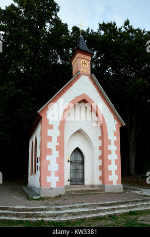 Ottilienkapelle sulla casa montagna cattedrale mountain, Turingia, Wallowing, Ottilienkapelle auf dem Domberg Hausberg, Thueringen, Suhl Foto Stock