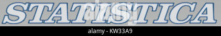 Il logo statistica rappresenta il software utilizzato per l'analisi statistica e la visualizzazione dei dati, comunemente utilizzato nelle applicazioni di ricerca e aziendali. Foto Stock