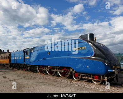 Mallard un A4 classe pacifico locomotiva, titolare del mondo record di velocità per una locomotiva a vapore. Foto Stock