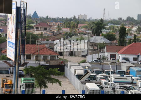 Dar Es Salaam Tanzania strade. Immagine HD girati dal di sopra Foto Stock