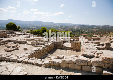 La corte superiore, Festo, area archeologica, Creta, Grecia, Europa Foto Stock