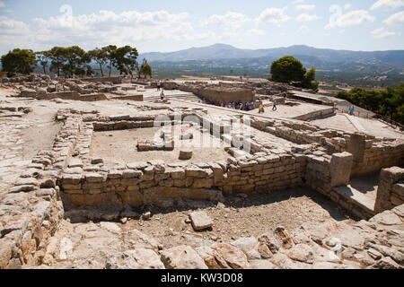 La corte superiore, Festo, area archeologica, Creta, Grecia, Europa Foto Stock