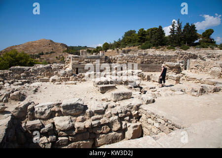 L'ala ovest, Festo, area archeologica, Creta, Grecia, Europa Foto Stock