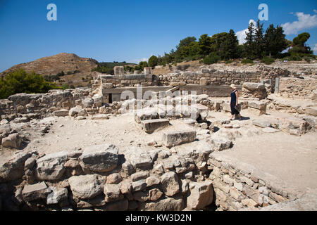 L'ala ovest, Festo, area archeologica, Creta, Grecia, Europa Foto Stock