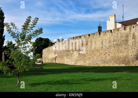 Litomerice, Cechia, Litomerice, la cinta muraria della Città Vecchia, Tschechien, Stadtmauer der Altstadt Foto Stock