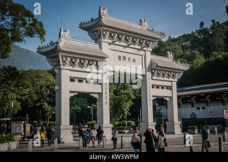 Hong kong Big Buddha in Lantau Island vicino ngoing ping Foto Stock