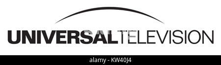 Il logo Universal Television rappresenta il marchio della società di produzione televisiva, nota per la sua vasta gamma di programmi televisivi. Il logo è un simbolo iconico nel settore dell'intrattenimento. Foto Stock