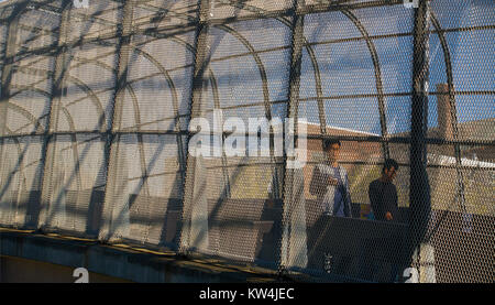 Rensselaer Polytechnic Institute bridge al campus Troy NY Foto Stock