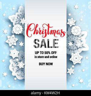 Vendita modello winter card Illustrazione Vettoriale