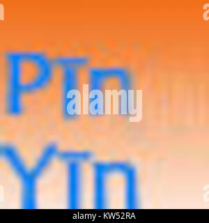 Una rappresentazione visiva o un disegno relativo al sistema Pinyin, comunemente associato alla romanizzazione dei caratteri cinesi. Foto Stock