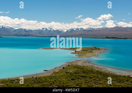 Lago Tekapo, Isola del Sud, Nuova Zelanda Foto Stock