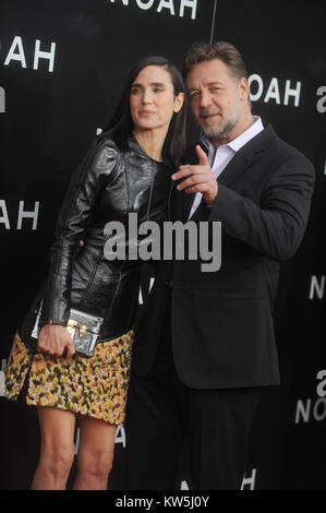 NEW YORK, NY - MARZO 26: Jennifer Connelly Russell Crowe assiste il New York Premiere di 'Noè' a Clearview Teatro Ziegfeld su Marzo 26, 2014 in New York City People: Jennifer Connelly Russell Crowe Foto Stock