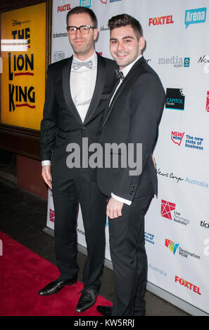 SYDNEY, Australia - 18 agosto: gli ospiti arriva a 2014 Helpmann Awards al Teatro Capitol il 18 agosto 2014 a Sydney, in Australia. Persone: gli ospiti Foto Stock