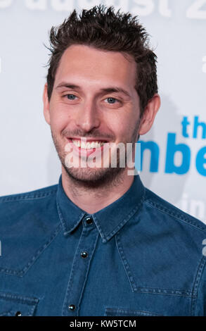 SYDNEY, Australia - 13 agosto: Blake Harrison, James Buckley, Simon Bird e Joe Thomas pongono alla premiere di 'L'Inbetweeners 2' a caso Cinema George Street, il 13 agosto 2014 a Sydney, in Australia. Il Inbetweeners 2 verrà rilasciato il 21 agosto 2014. Persone: Blake Harrison Foto Stock