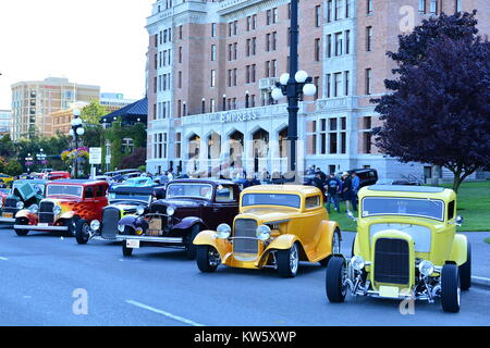 Festival di auto d'epoca a Victoria, British Columbia, Canada, il rally Deuce Coupe. Foto Stock