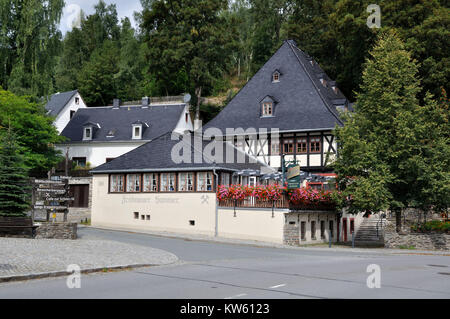 Martello mansion e ristorante tradizionale, Frohnauer hammer, Hammerherrenhaus und Traditionsgaststaette, Frohnauer Hammer Foto Stock