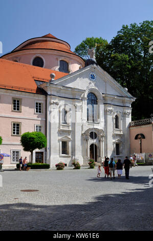 Minster Saint Georg, chiostro mondo castello, Klosterkirche Sankt Georg, Kloster Weltenburg Foto Stock