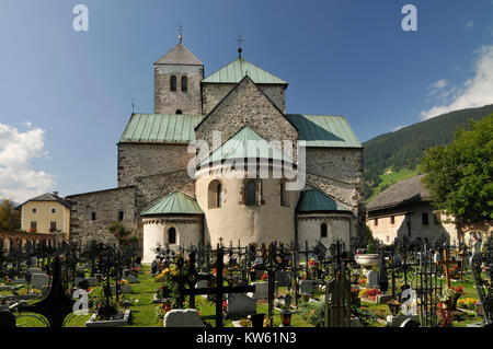 Sud Tirolo matita chiesa San Candido, Suedtirol Stiftskirche Innichen Foto Stock
