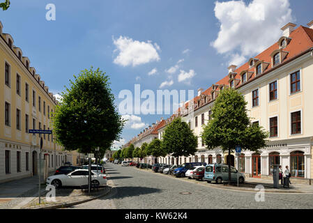 Dresda, barocco K?nigstrasse in Neustadt, barocke Koenigstrasse in der Neustadt Foto Stock