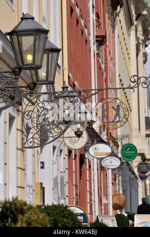 Dresda high street, Dresda Hauptstrasse Foto Stock