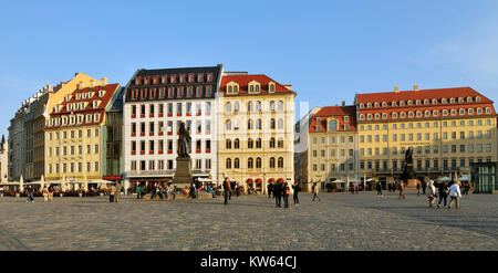 Dresda nuovo mercato, Dresden Neumarkt Foto Stock