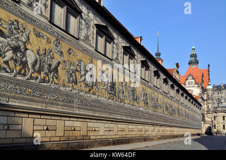 Principe di Dresda del treno, Dresda Fuerstenzug Foto Stock