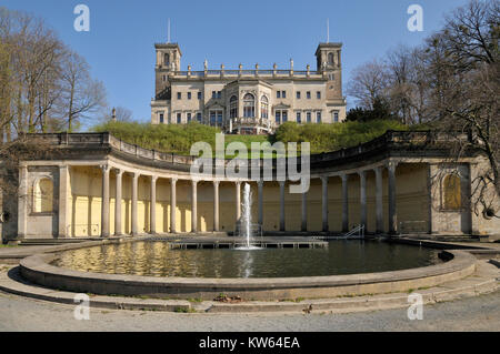 Il castello di Dresda Albrecht di montagna, Dresda Schloss Albrechtsberg Foto Stock