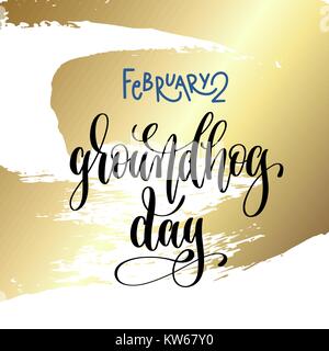 2 febbraio - festa della mamma - scritte a mano il testo di iscrizione Illustrazione Vettoriale