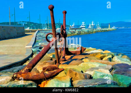 Ancore, Saint Tropez, Var, Provence Alpes Cote d Azur regione, Francia Foto Stock