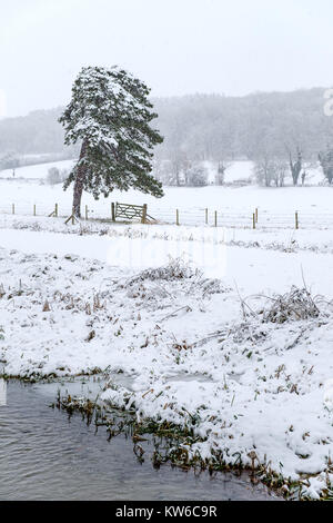 Il Chilterns nella neve Foto Stock