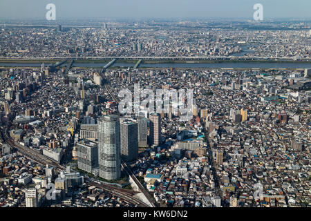 Tokyo - Giappone, 19 Giugno 2017: vista aerea di Tokyo visto dalla Sky Tower ad albero Foto Stock