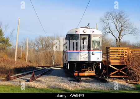 Auto 43 al termine della via al Fox River Carrello Museum in South Elgin, Illinois, Stati Uniti d'America. Foto Stock