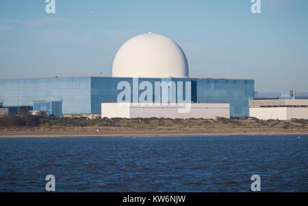 Sizewell una centrale nucleare nel Suffolk, Regno Unito Foto Stock