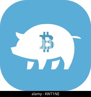 Icona Bitcoin, illustrazione vettoriale Illustrazione Vettoriale