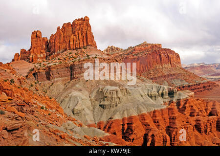 Scarpata di arenaria in Capital Reef National Park nello Utah Foto Stock