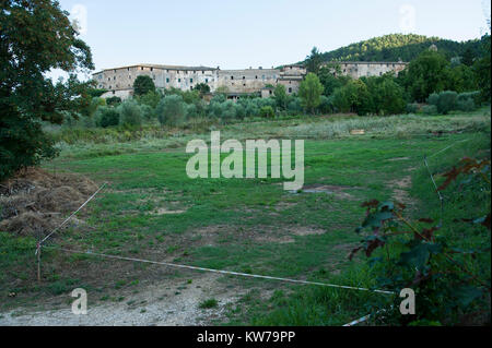 Piccolo borgo Torri, Toscana, Italia 2 Agosto 2016 © Wojciech Strozyk / Alamy Stock Photo Foto Stock